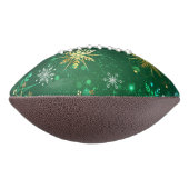 Xmas Golden Snowflakes op groene achtergrond American Football (Gedraaid 270)