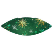 Xmas Golden Snowflakes op groene achtergrond American Football (Paneel)