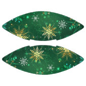 Xmas Golden Snowflakes op groene achtergrond American Football (Panelen)