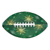 Xmas Golden Snowflakes op groene achtergrond American Football (Voorkant)