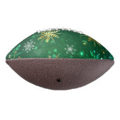 Xmas Golden Snowflakes op groene achtergrond American Football (Gedraaid 270)