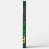 Xmas Golden Snowflakes op groene achtergrond Case-Mate iPhone Case (Achterkant / Links)