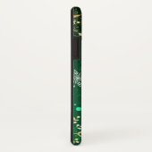 Xmas Golden Snowflakes op groene achtergrond Case-Mate iPhone Case (Achterkant / rechts)