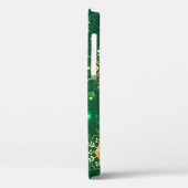 Xmas Golden Snowflakes op groene achtergrond Case-Mate iPhone Case (Achterkant / Links)