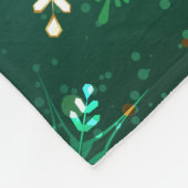 Xmas Golden Snowflakes op groene achtergrond Fleece Deken (Hoek)