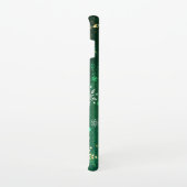 Xmas Golden Snowflakes op groene achtergrond Samsung Galaxy Hoesje (Rechterkant)