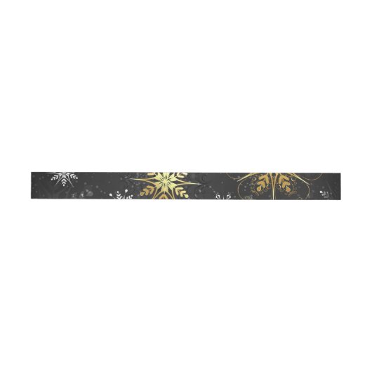 Xmas Golden Snowflakes op zwarte achtergrond (Individueel)