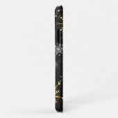 Xmas Golden Snowflakes op zwarte achtergrond Case-Mate iPhone Case (Achterkant/rechts)