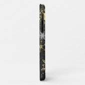 Xmas Golden Snowflakes op zwarte achtergrond Case-Mate iPhone Case (Achterkant/links)