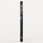 Xmas Golden Snowflakes op zwarte achtergrond Case-Mate iPhone Case (Achterkant/rechts)