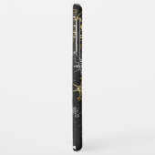 Xmas Golden Snowflakes op zwarte achtergrond Case-Mate iPhone Case (Achterkant/links)