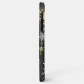 Xmas Golden Snowflakes op zwarte achtergrond Case-Mate iPhone Case (Achterkant/links)