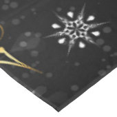 Xmas Golden Snowflakes op zwarte achtergrond Tafelkleed (Gekanteld)