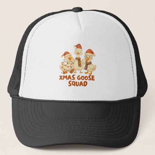 Xmas Goose Squad – Grappige Kerst Truckerhoed Trucker Pet (Voorkant)