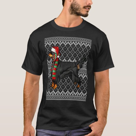 Xmas Gordon Setter Sinterklaas Pet Lelijke Kerst T-shirt (Voorkant)