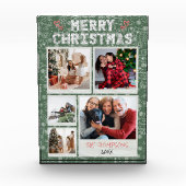 Xmas Green Doodles 5 Photo Family Merry Christmas Fotoblokken (Voorkant)