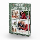 Xmas Green Doodles 5 Photo Family Merry Christmas Fotoblokken (Rechts)