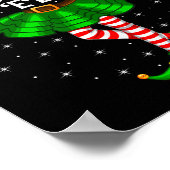 Xmas Group Matching Vrouwen Meisjes De Bougie Elf  Poster (Hoek)