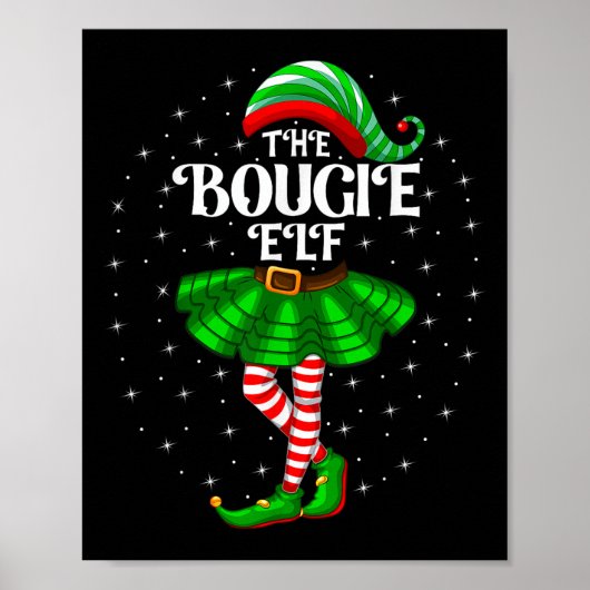 Xmas Group Matching Vrouwen Meisjes De Bougie Elf  Poster (Voorkant)