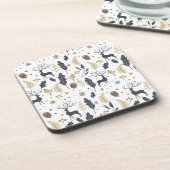 Xmas Herten en laat vreugdevolle groeten Collectie Bier Onderzetter (Linkerzijde)