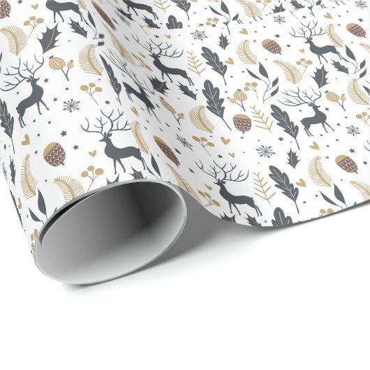 Xmas Herten en laat vreugdevolle groeten Collectie Cadeaupapier (Rol Hoek)