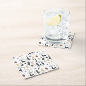 Xmas Herten en laat vreugdevolle groeten Collectie Kartonnen Onderzetters (Insitu)