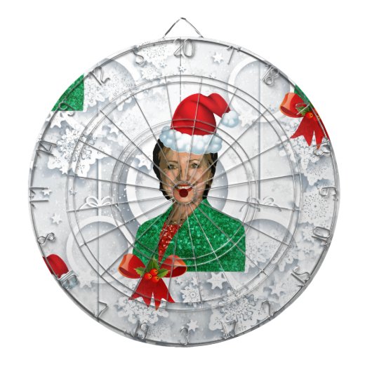 xmas Hillary clinton Dartbord (Voorkant)