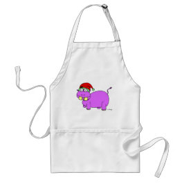 Xmas Hippo Apron Standaard Schort