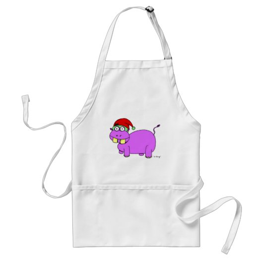 Xmas Hippo Apron Standaard Schort (Voorkant)