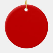 Xmas Hippo Circle Ornament - Rood (Achterkant)