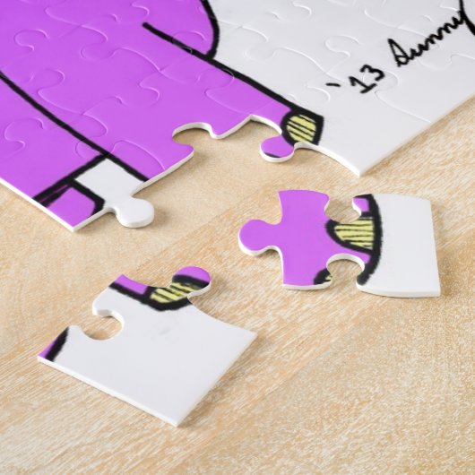 Xmas Hippo Puzzle Legpuzzel (Zijkant)