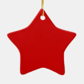Xmas Hippo Star Ornament - Rood (Achterkant)