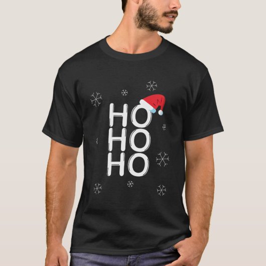 Xmas ho ho ho hoe kerstcadeau t-shirt (Voorkant)
