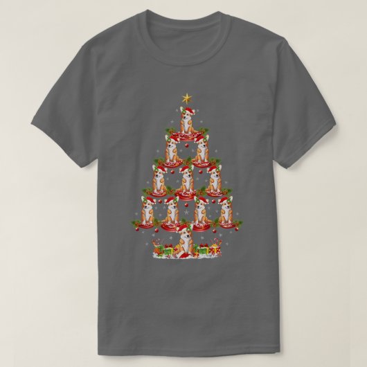 Xmas Holiday Funny Santa Corgi Dog kerstboom1 T-shirt (Design voorkant)