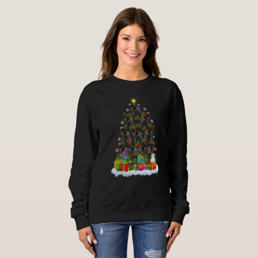 Xmas Holiday German Shorthaired Pointer Dog Christ Trui (Voorkant volledig)