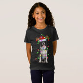 Xmas Holiday Lighting Santa Border Collie Dog Chri T-shirt (Voorkant volledig)
