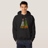 Xmas Holiday Lights Santa English Pointer Dog Chri Hoodie (Voorkant volledig)