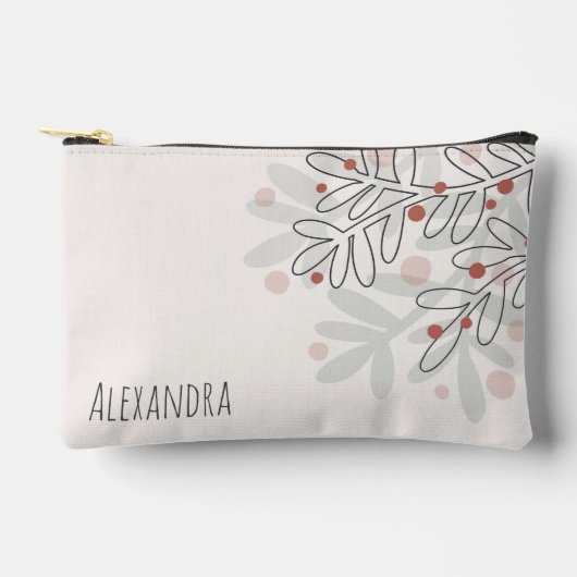 Xmas holiday mistletoe name text Print Cut Sew Bag Etui (Voorkant)