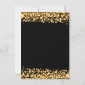 Xmas Holiday Party Gold String Lights Kaart (Achterkant)