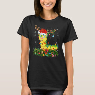 Xmas Holiday Reindear Pet Santa Caterpijler Christ T-shirt