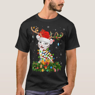 Xmas Holiday Reindear Pet Santa White Tiger Christ T-shirt