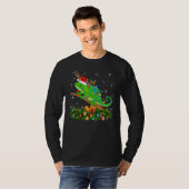 Xmas Holiday Reindeer Hat Santa Chameleon Christma T-shirt (Voorkant volledig)