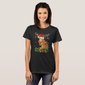Xmas Holiday Reindeer Hat Santa Chipmunk Christmas T-shirt (Voorkant volledig)