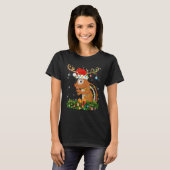 Xmas Holiday Reindeer Hat Santa Chipmunk Christmas T-shirt (Voorkant volledig)
