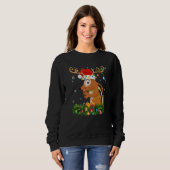 Xmas Holiday Reindeer Hat Santa Chipmunk Christmas Trui (Voorkant volledig)