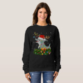 Xmas Holiday Reindeer Hat Santa Dolphin Christmas Trui (Voorkant volledig)