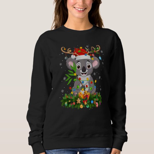 Xmas Holiday Reindeer Hat Santa Koala Christmas   Trui (Voorkant)