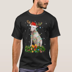 Xmas Holiday Reindeer Pet Santa Bull Terrier Dog C T-shirt