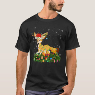 Xmas Holiday Reindeer Pet Santa Fennec Fox Christm T-shirt