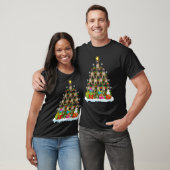 Xmas Holiday  Santa Bullmastiff Dog Christmas Tree T-shirt (Unisex)